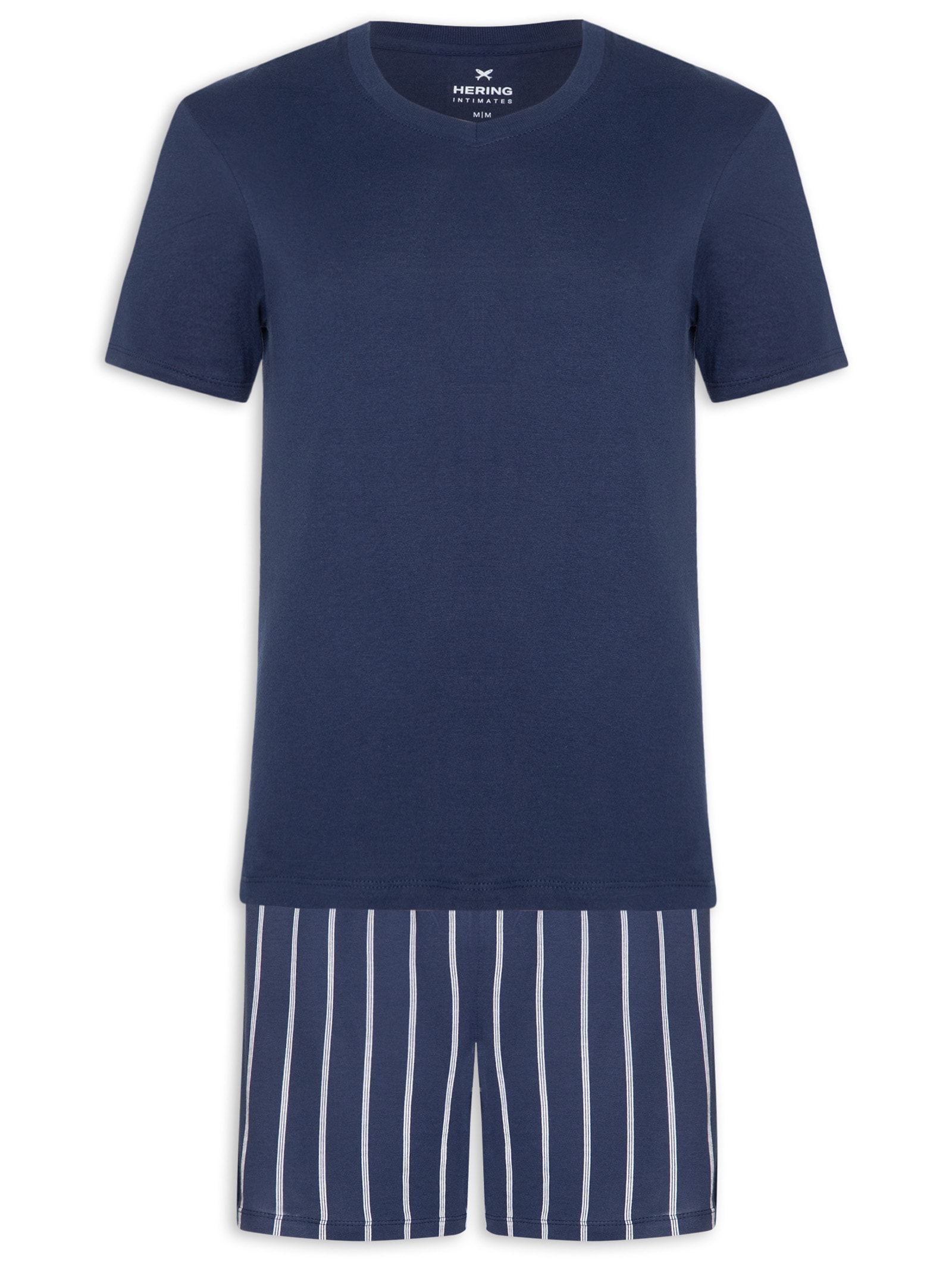 Pijama Masculino Curto Com Samba Canção Azul Hering Intimates