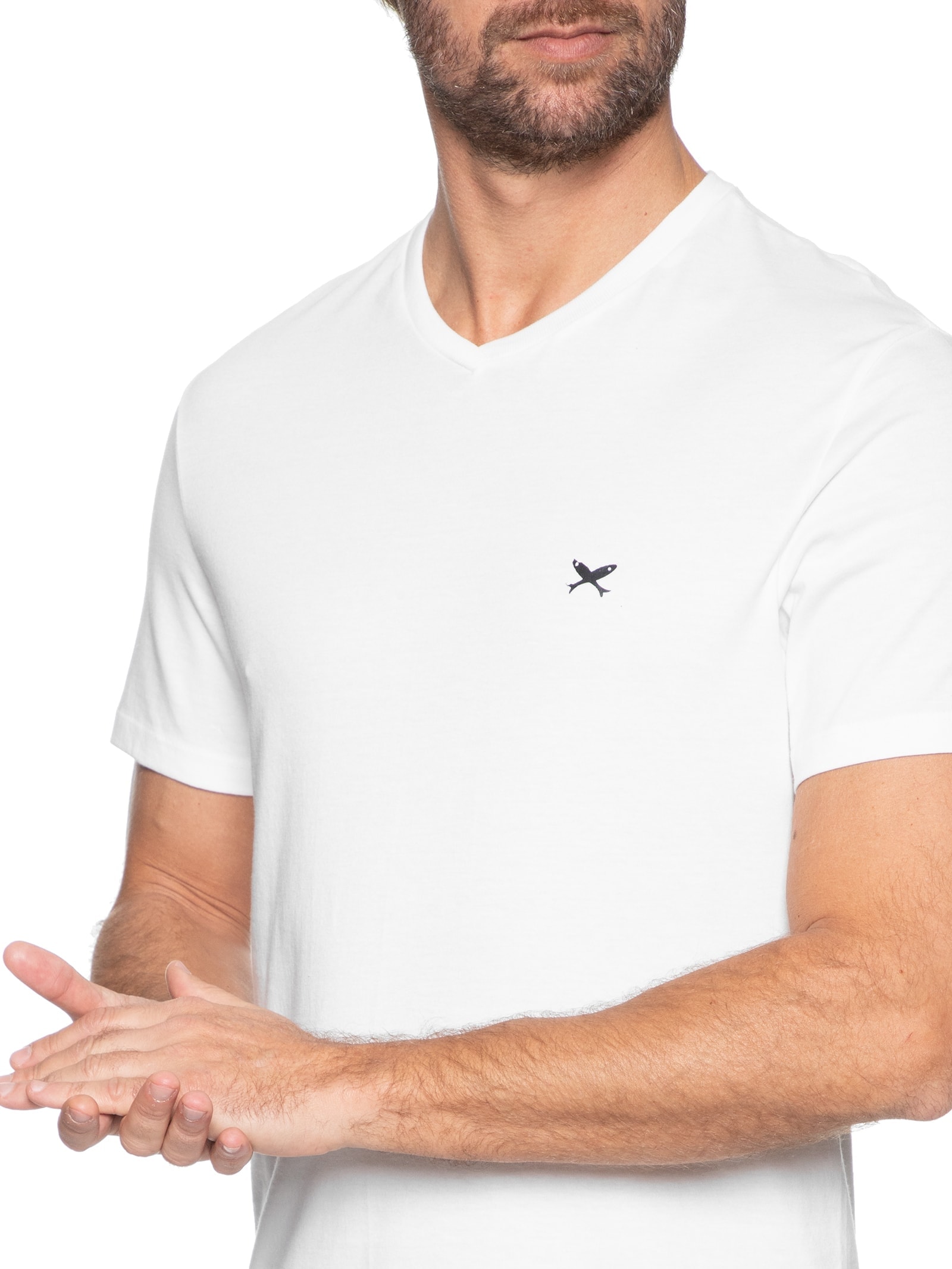 Pijama Masculino Curto Em Malha Branco Hering Intimates