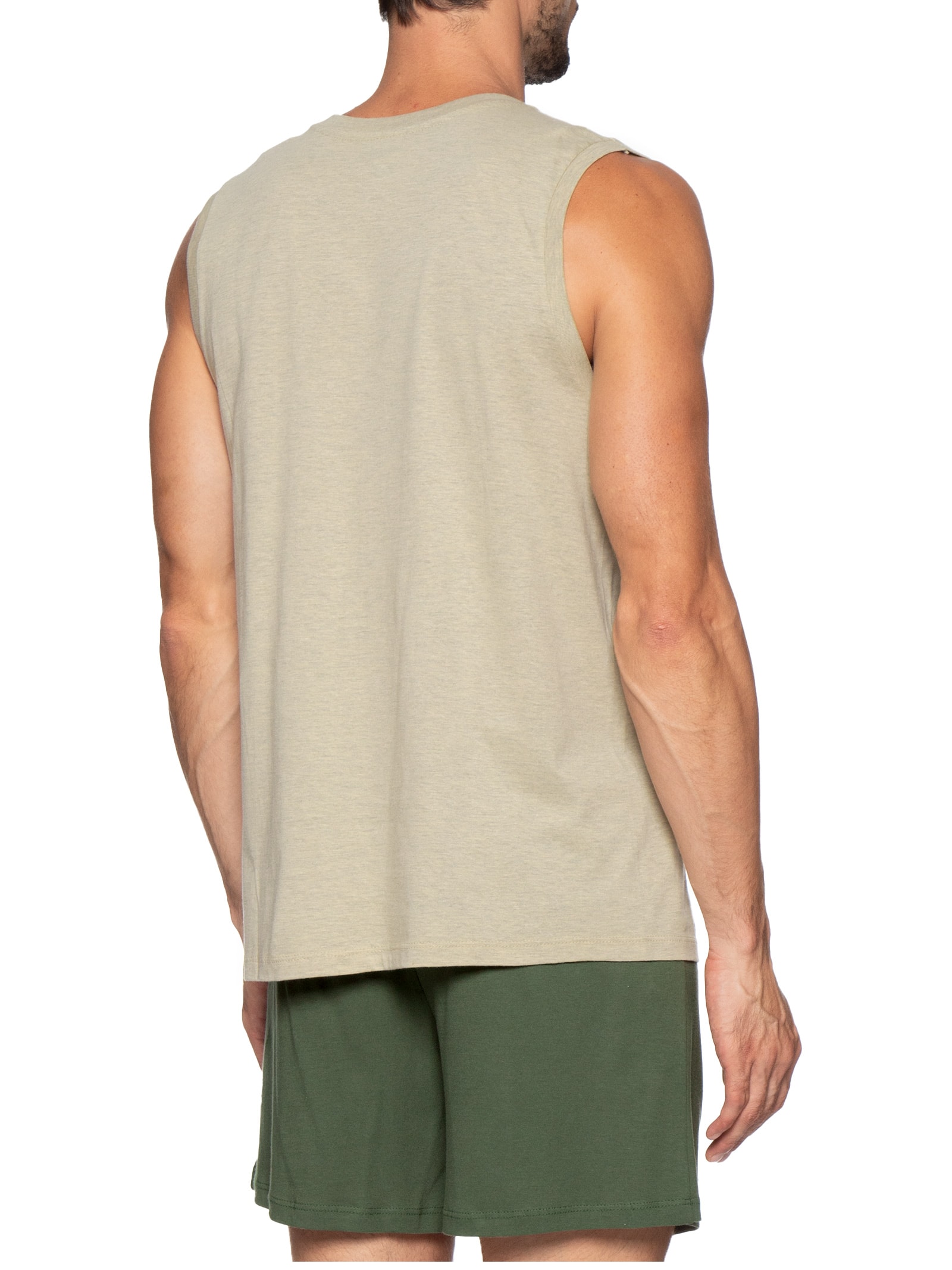 Pijama Masculino Curto Em Malha De Algodão Verde Hering Intimates
