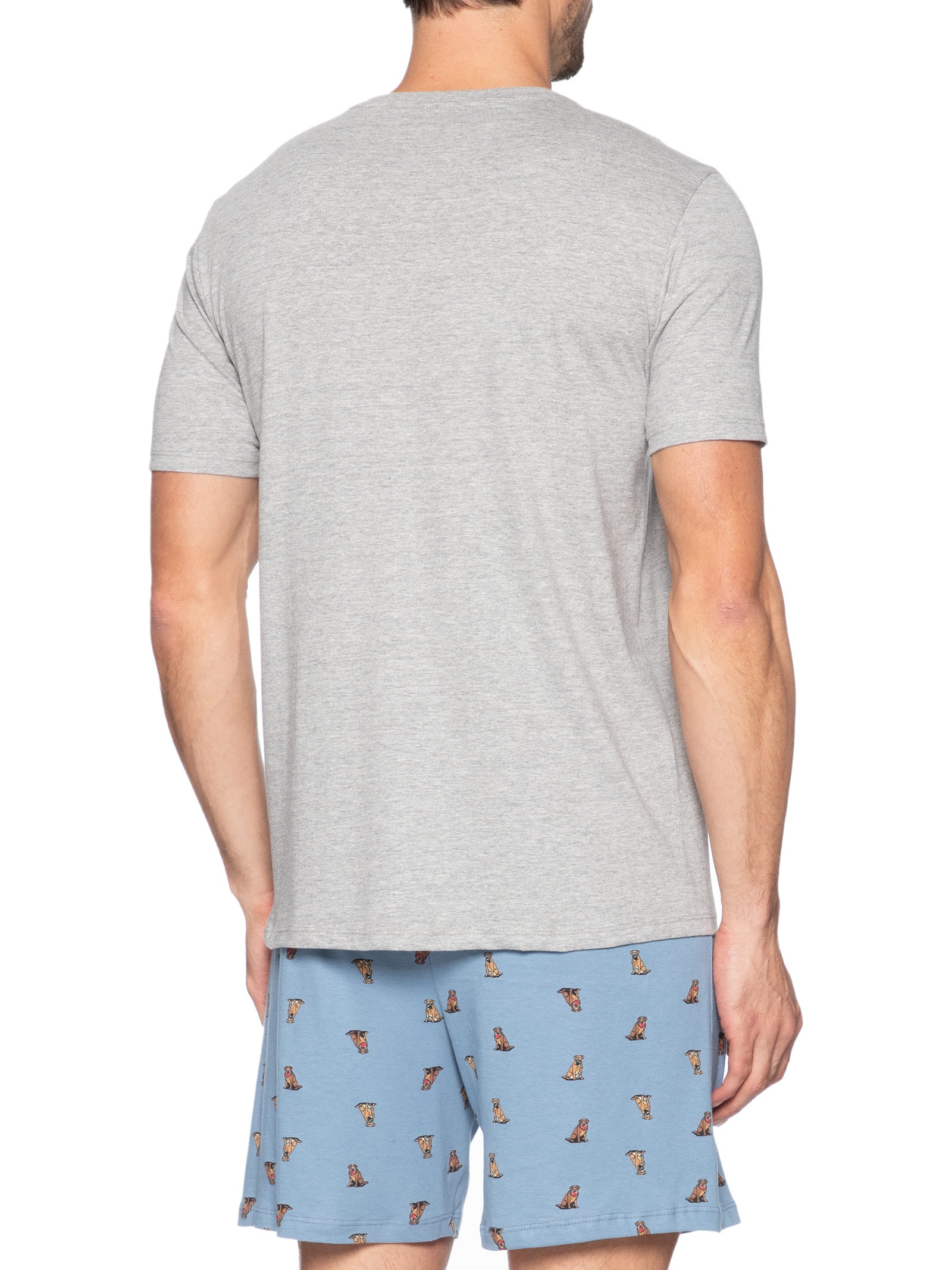Pijama Masculino Curto Estampado Azul Hering Intimates