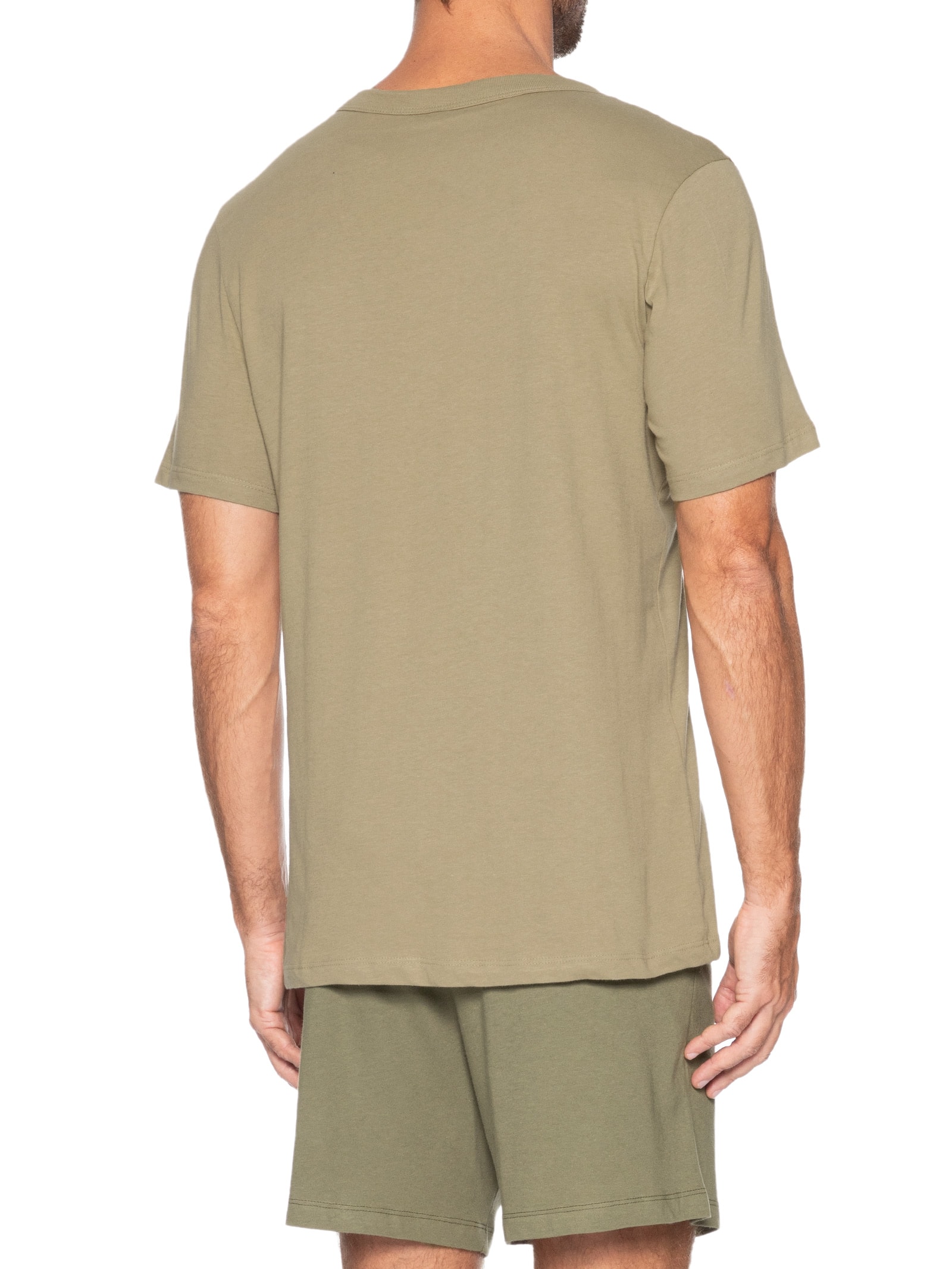 Pijama Masculino Curto Friso Contrastante Verde Hering Intimates