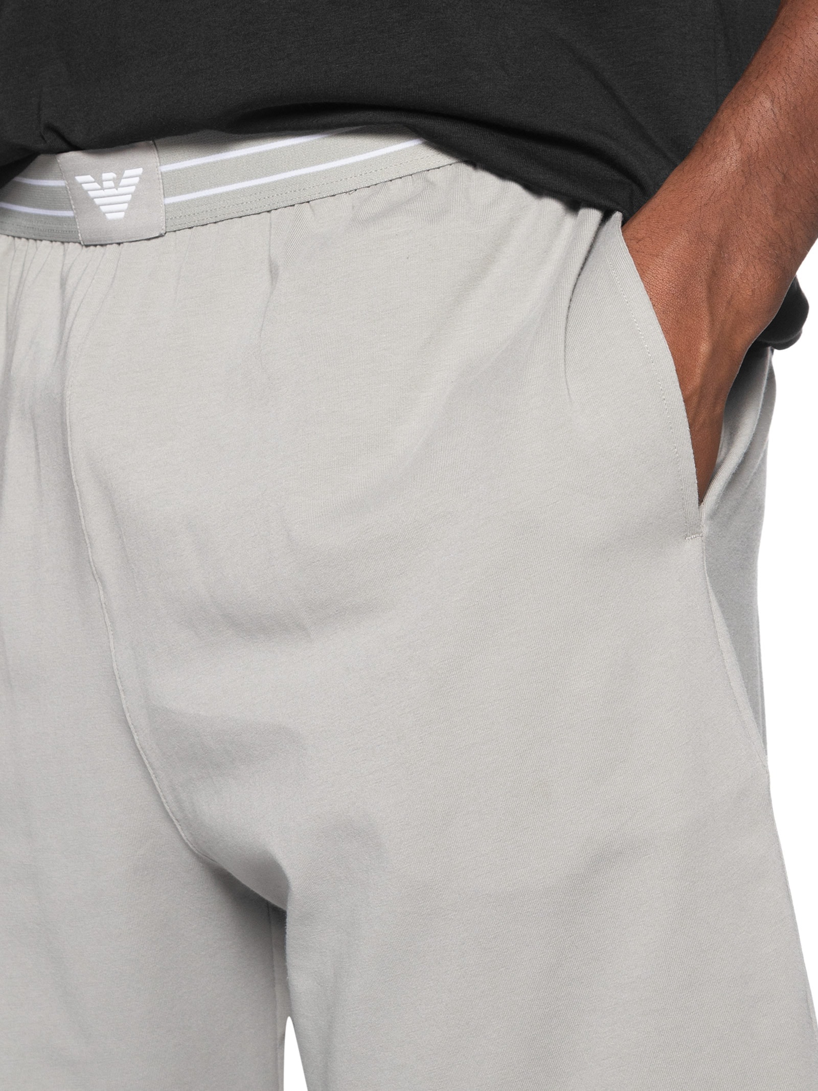 Pijama Masculino Curto Nightwear Preto Emporio Armani Bodywear