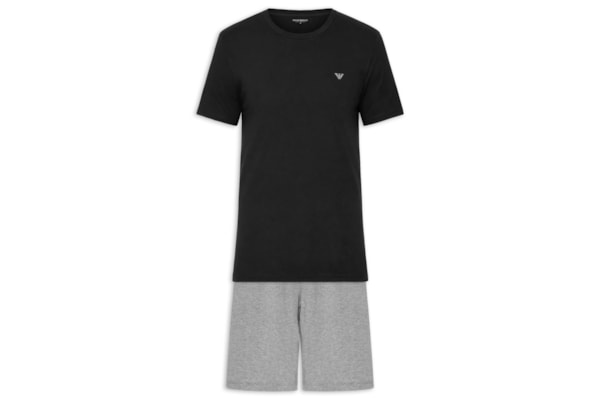 Pijama Masculino Curto Samba Canção Logo – Cinza