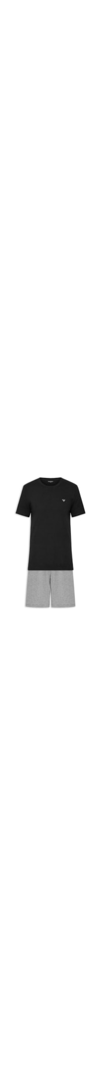 Pijama Masculino Curto Samba Canção Logo – Cinza