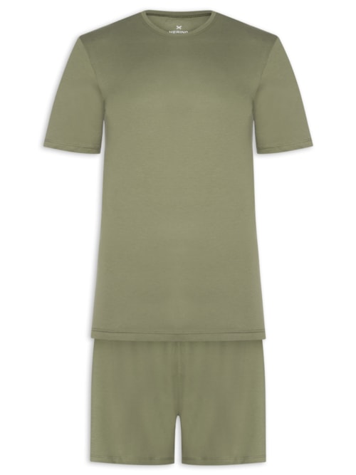 Pijama Masculino Curto – Verde