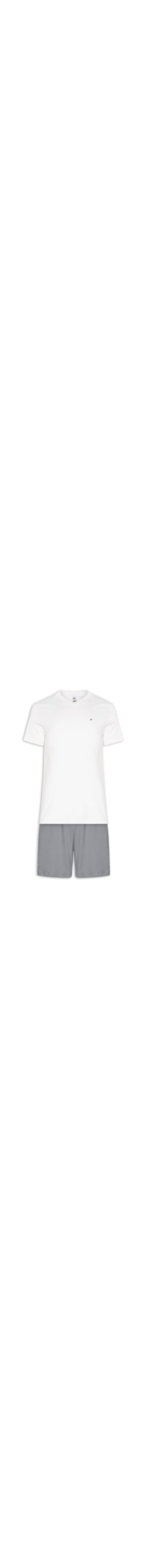 Pijama Masculino Decote V Logo Peixinho Em Algodão - Cinza