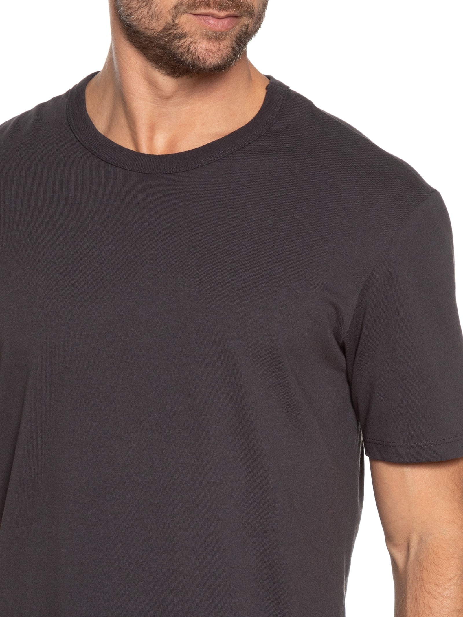 Pijama Masculino Em Algodão Com Bermuda Cinza Hering Intimates