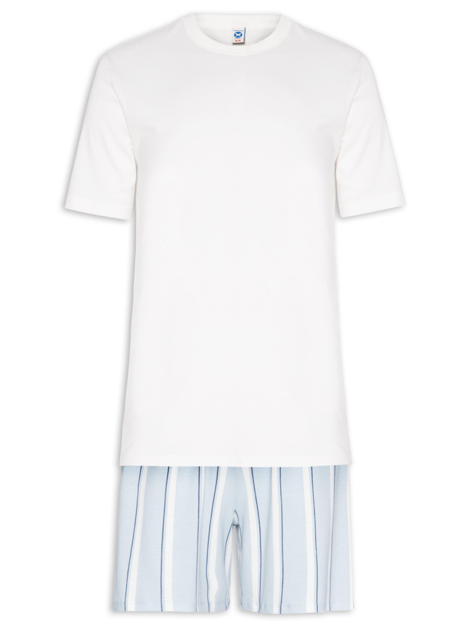 Pijama Masculino Em Algodão Com Saquinho Estampado Azul Hering Intimates