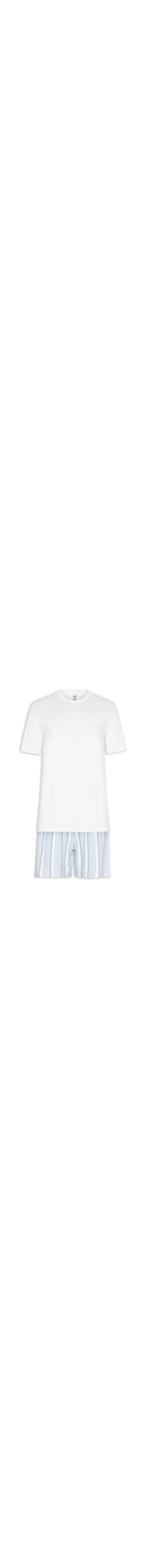 Pijama Masculino Em Algodão Com Saquinho Estampado - Azul