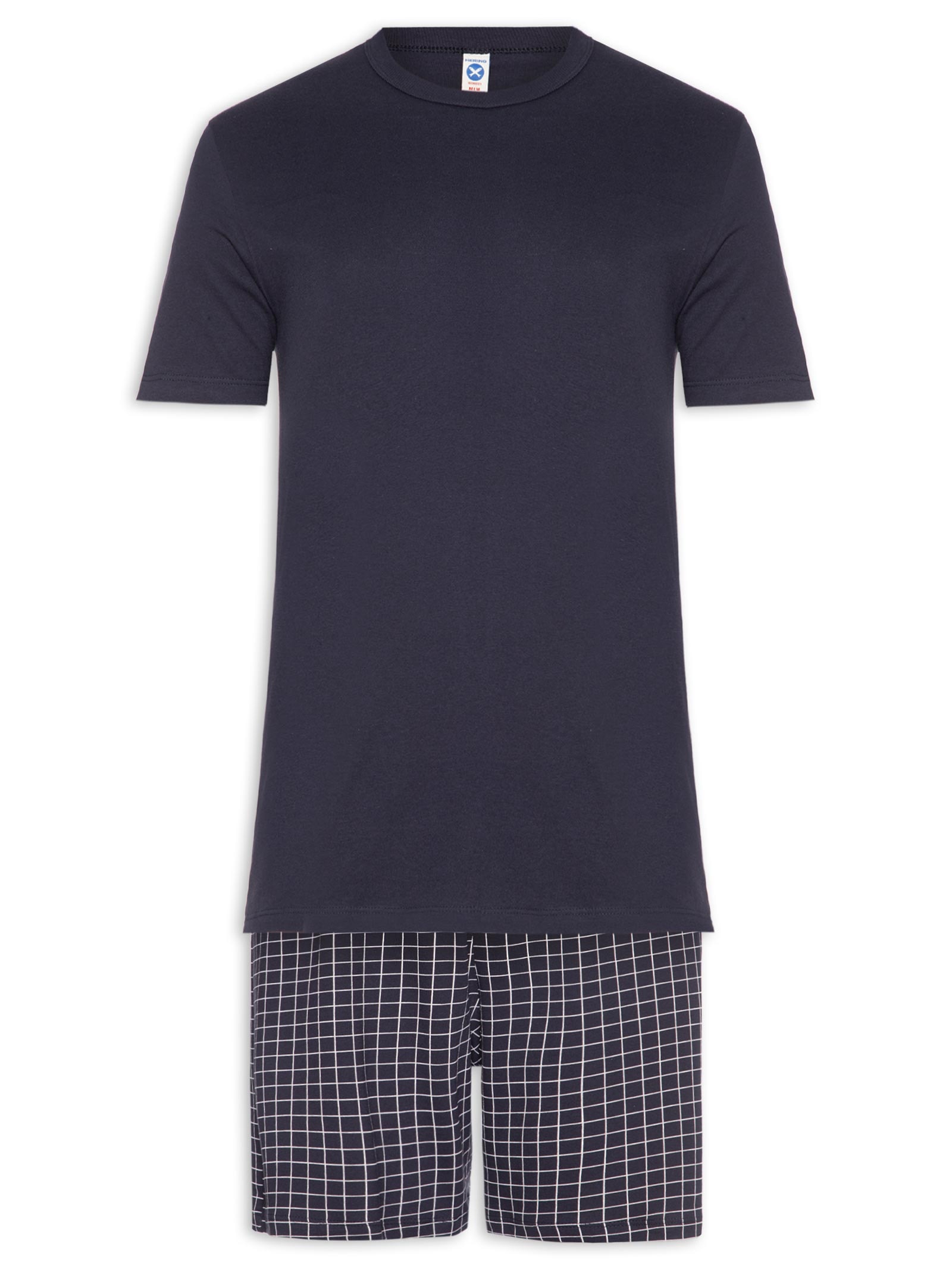 Pijama Masculino em Algodão com Saquinho Estampado Azul Hering Intimates