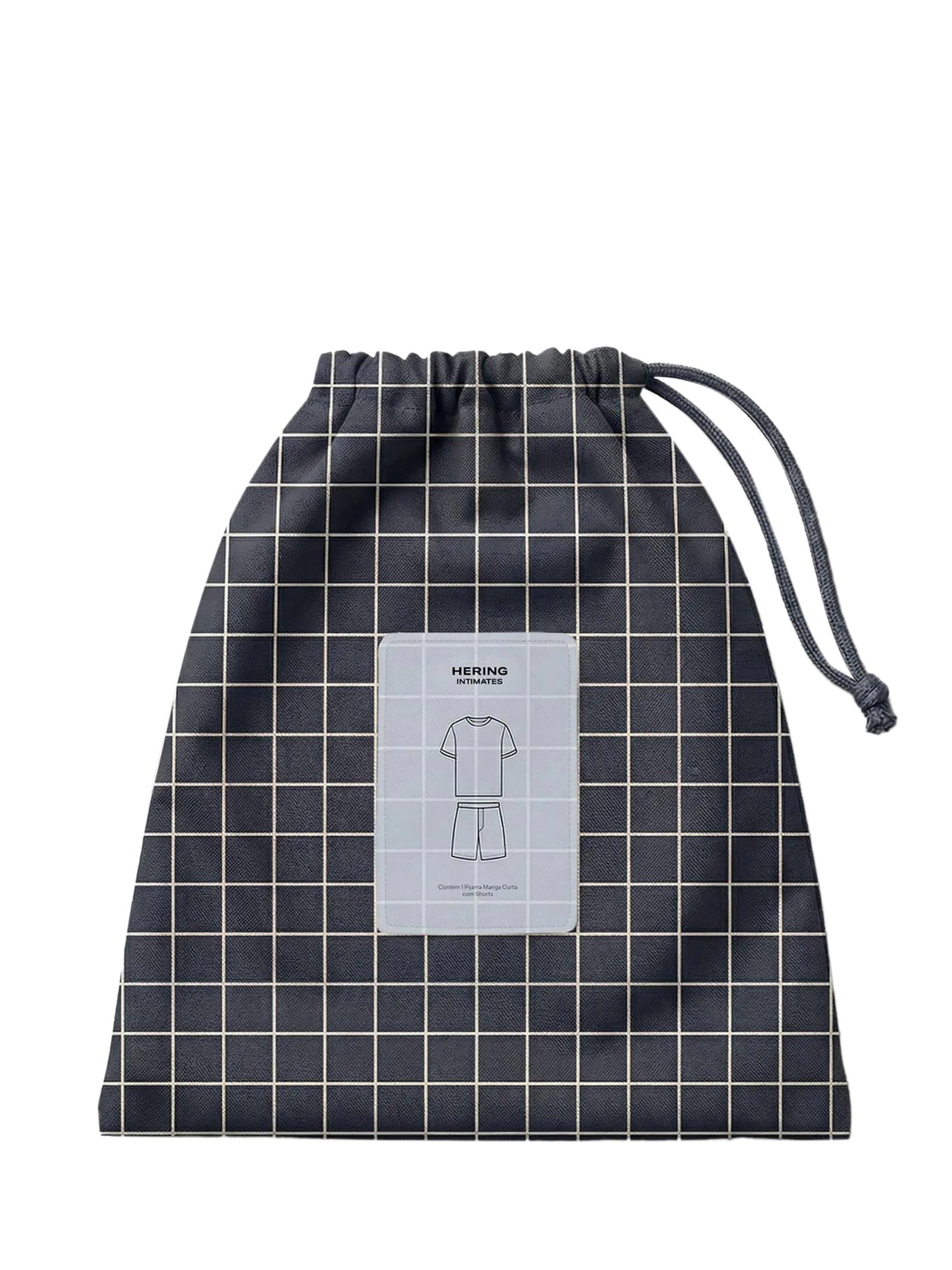 Pijama Masculino em Algodão com Saquinho Estampado Azul Hering Intimates