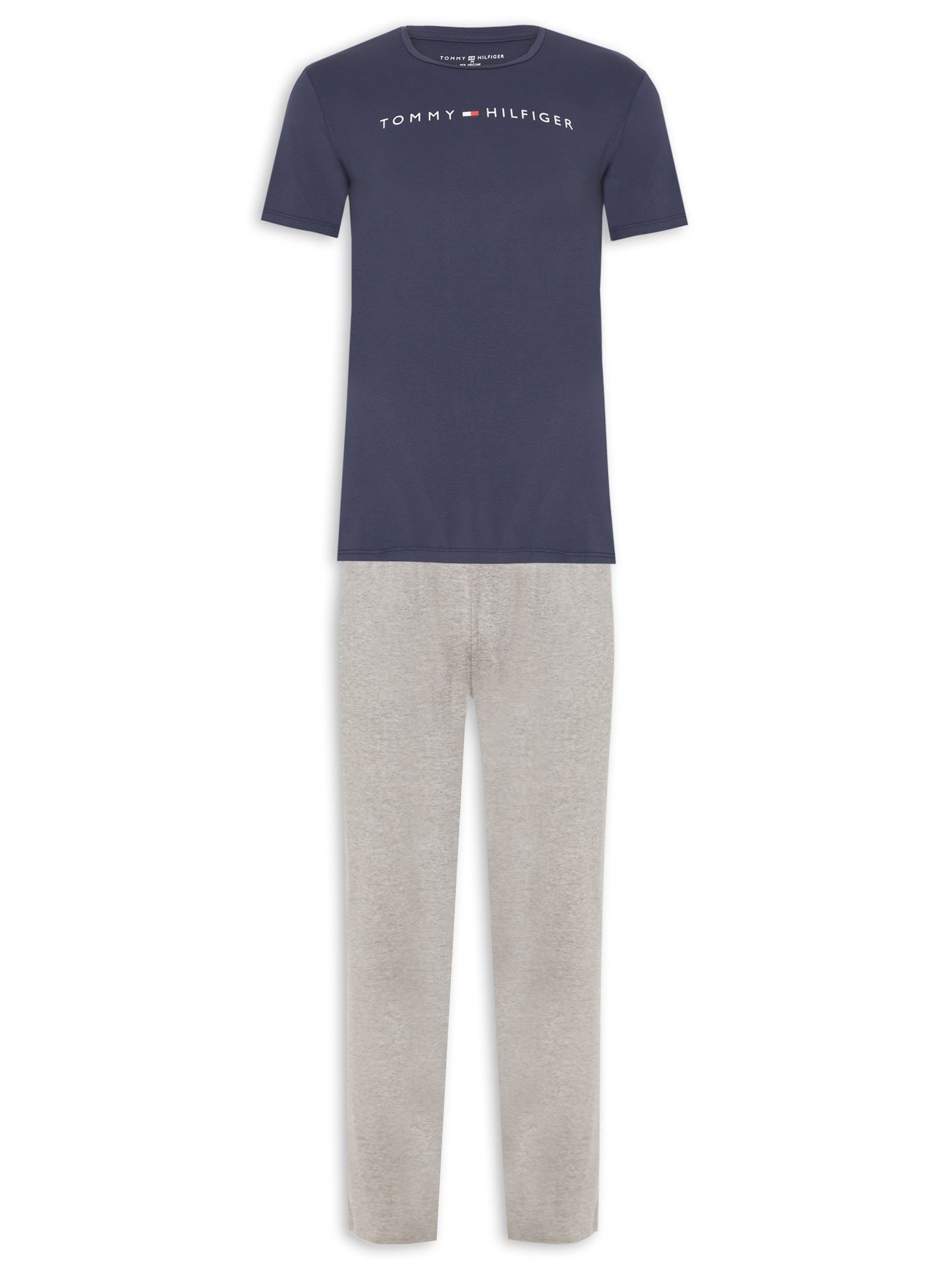 Pijama Masculino Essential Cinza Tommy Hilfiger