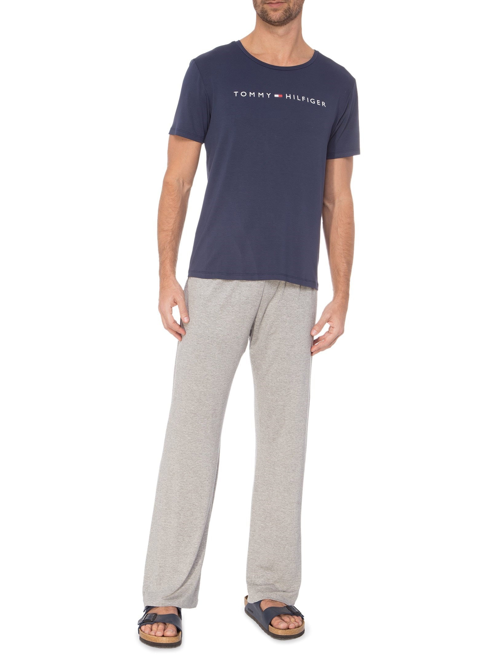 Pijama Masculino Essential Cinza Tommy Hilfiger