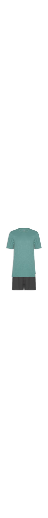 Pijama Masculino Flamê com Bermuda Lisa - Verde