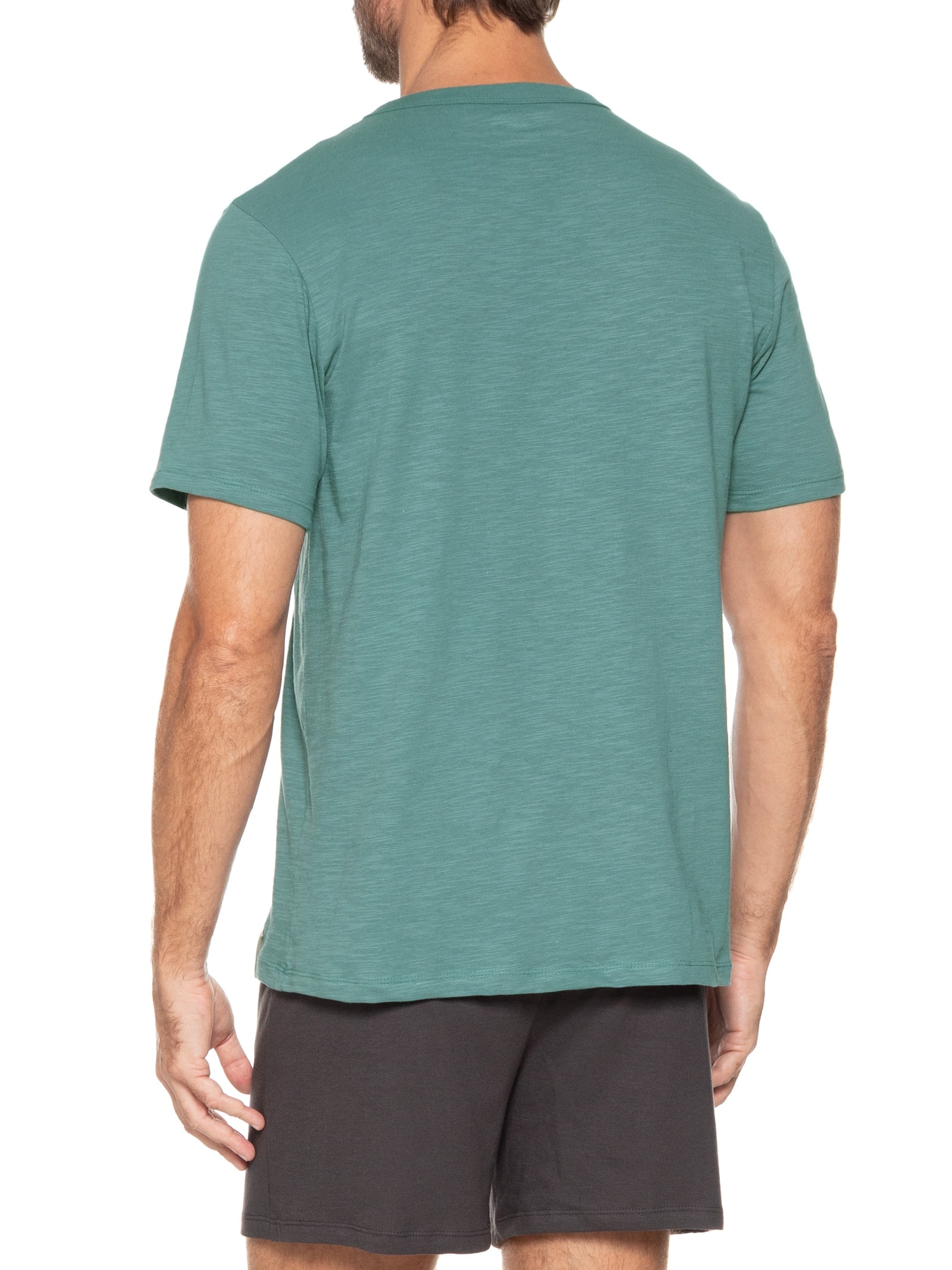 Pijama Masculino Flamê com Bermuda Lisa Verde Hering Intimates