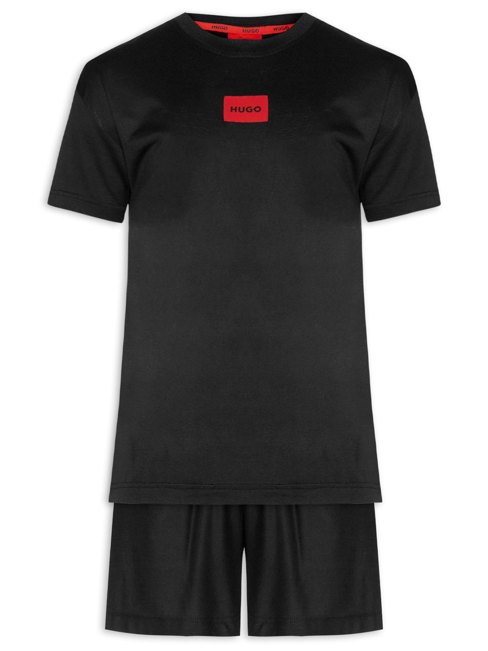 Pijama Masculino Galaxy Short Set Preto Hugo