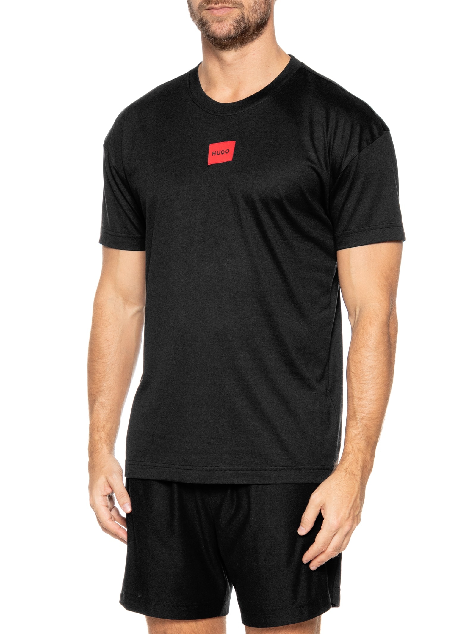 Pijama Masculino Galaxy Short Set Preto Hugo