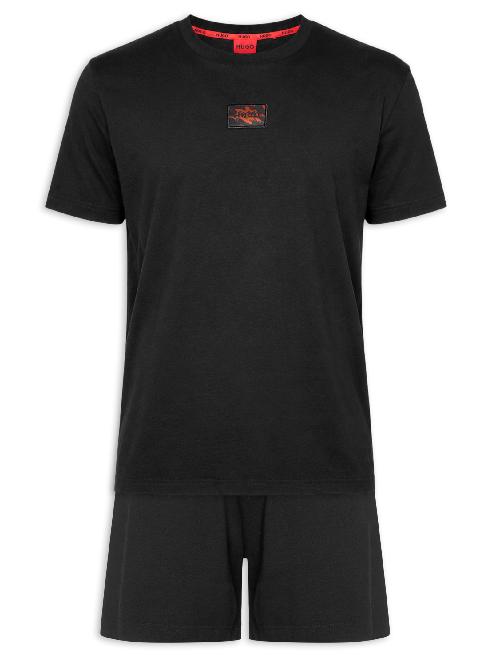 Pijama Masculino Galaxy Short Set Preto Hugo