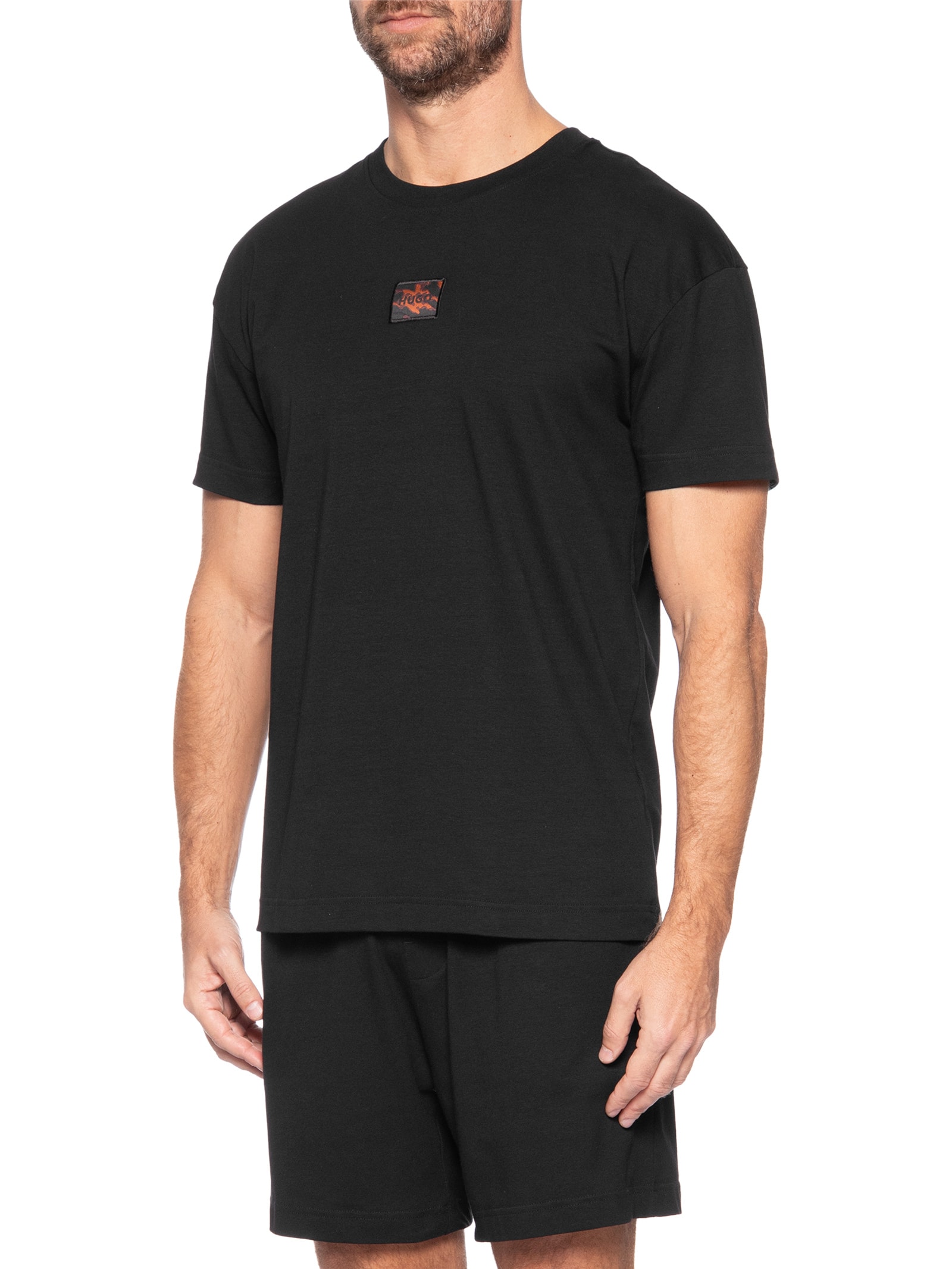 Pijama Masculino Galaxy Short Set Preto Hugo