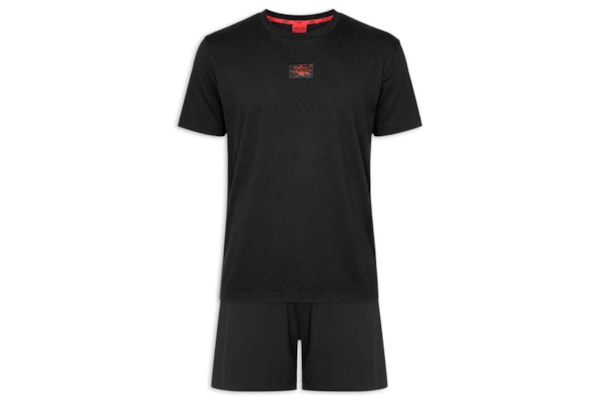 Pijama Masculino Galaxy Short Set - Preto