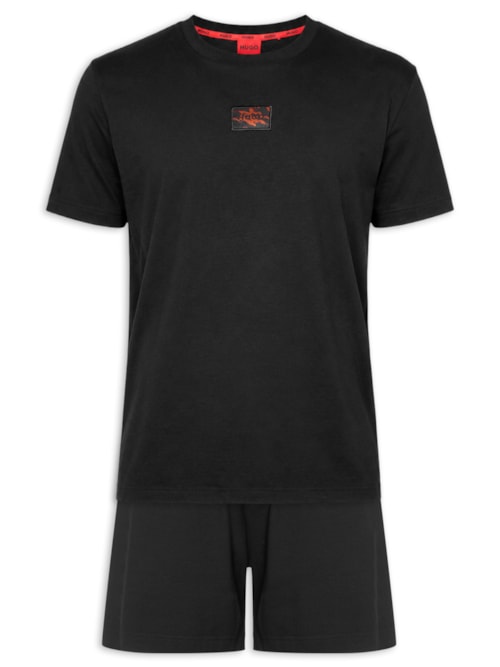 Pijama Masculino Galaxy Short Set - Preto