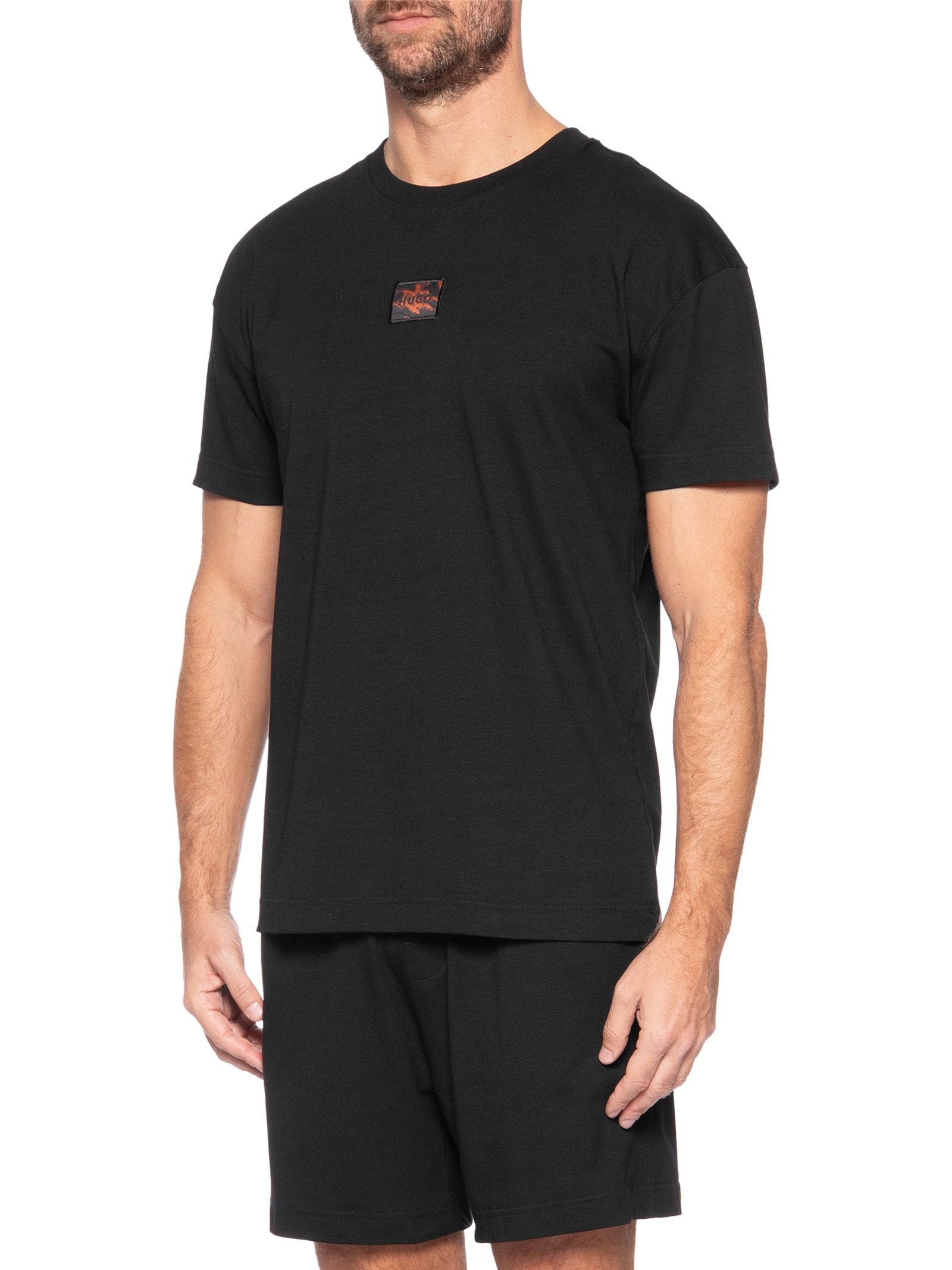 Pijama Masculino Galaxy Short Set Preto Hugo