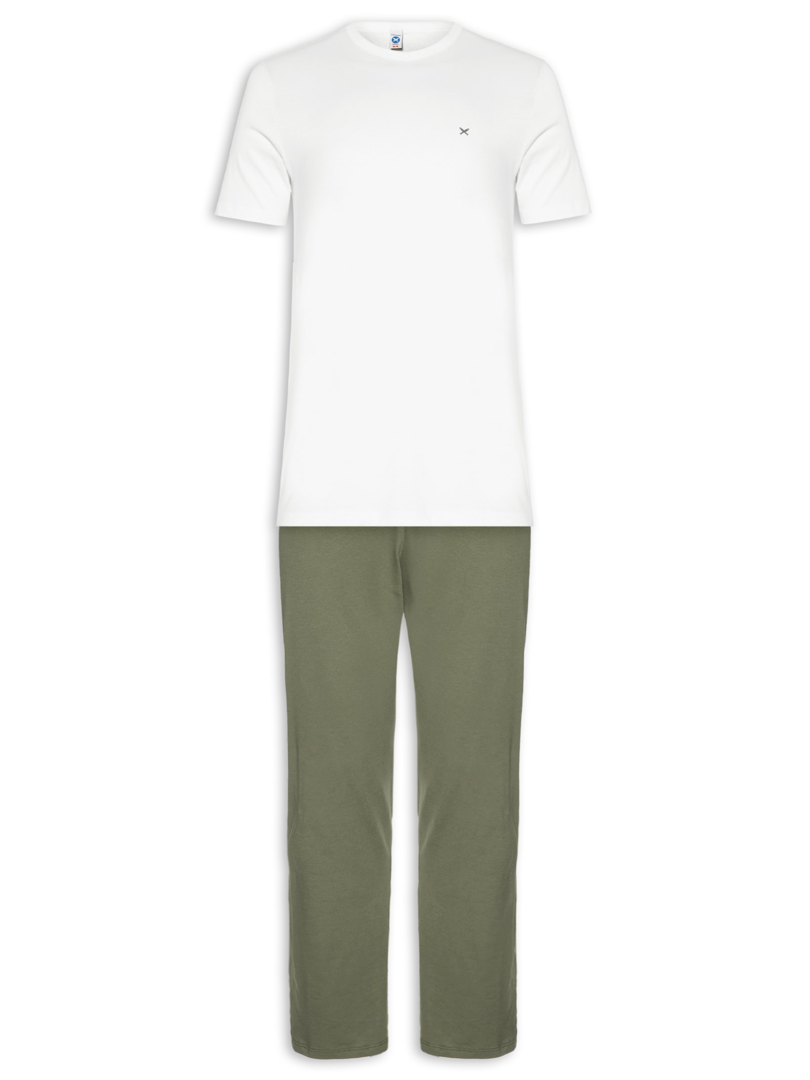 Pijama Masculino Logo Peixinho Em Algodão Verde Hering Intimates