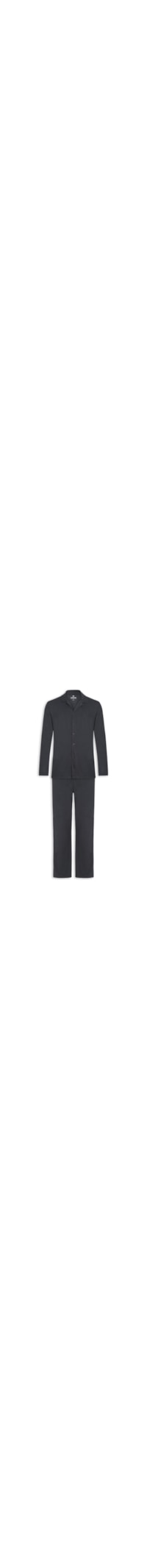 Pijama Masculino Longo Americano Em Malha Piquet - Cinza