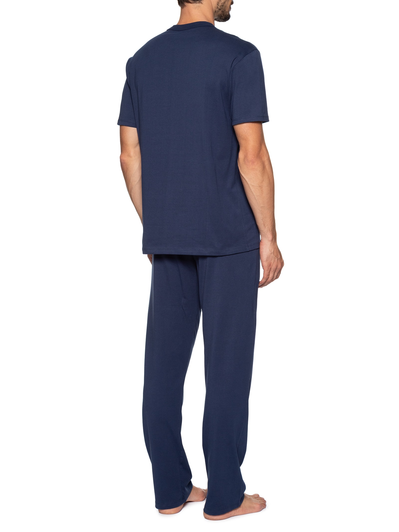 Pijama Masculino Longo Super Cotton Azul Hering Intimates