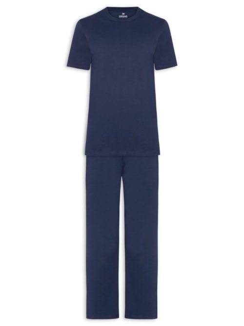 Pijama Masculino Longo Super Cotton - Azul