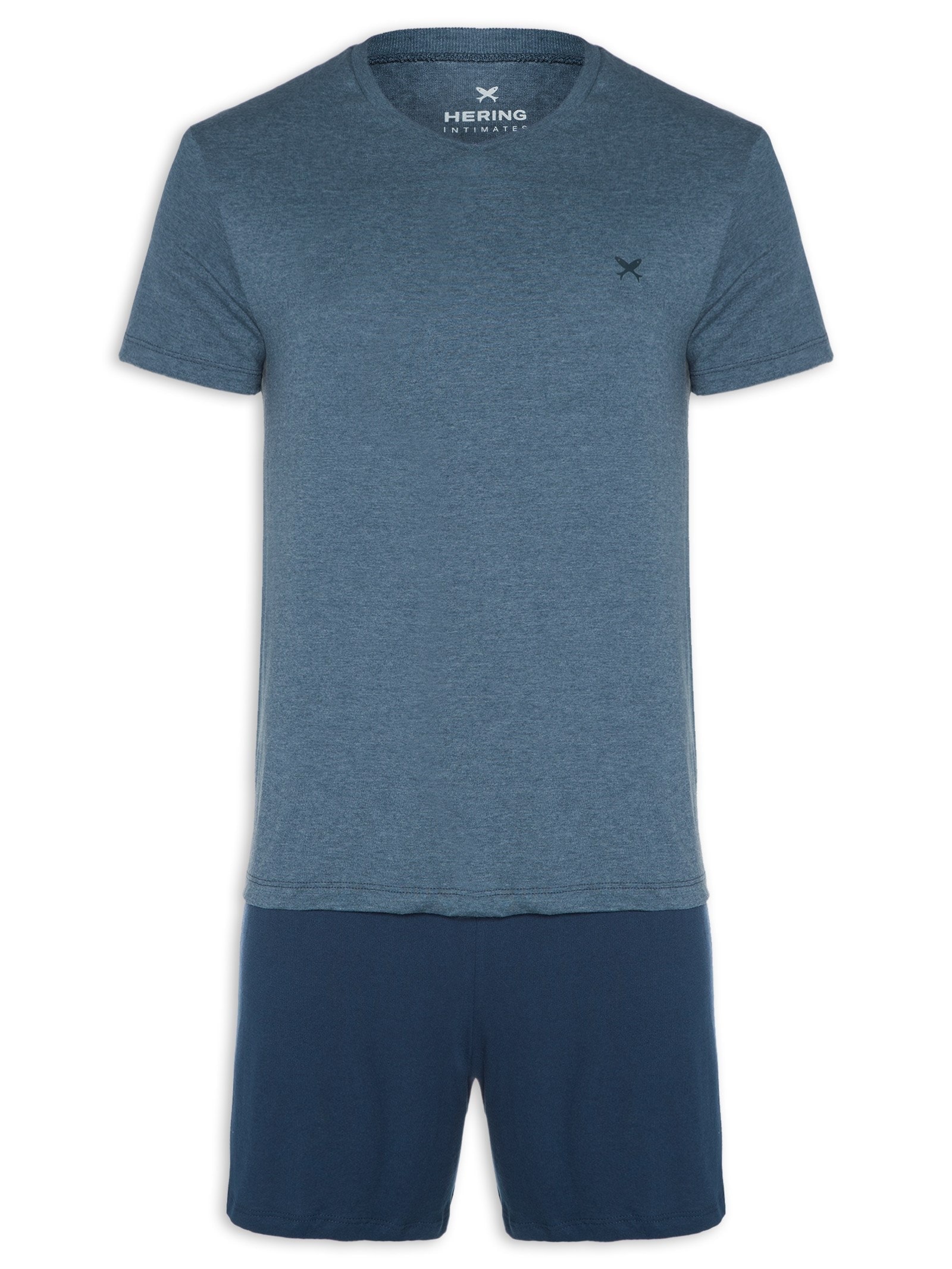 Pijama Masculino Manga Curta Azul Hering Intimates