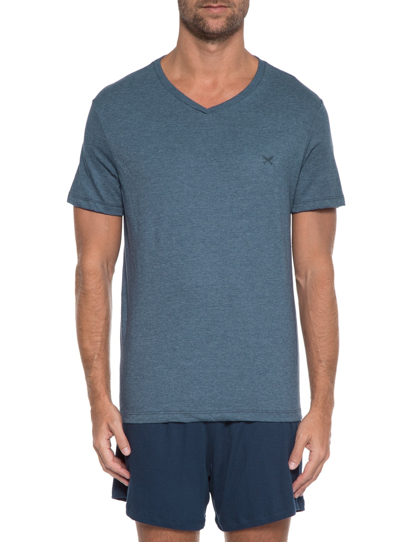 Pijama Masculino Manga Curta Azul Hering Intimates