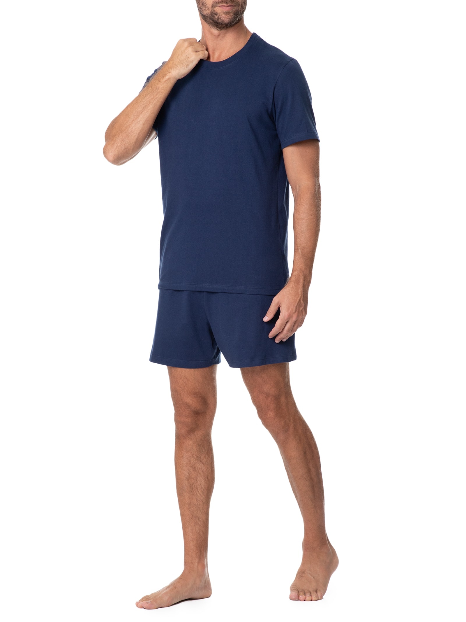 Pijama Masculino Manga Curta Azul Hering Intimates