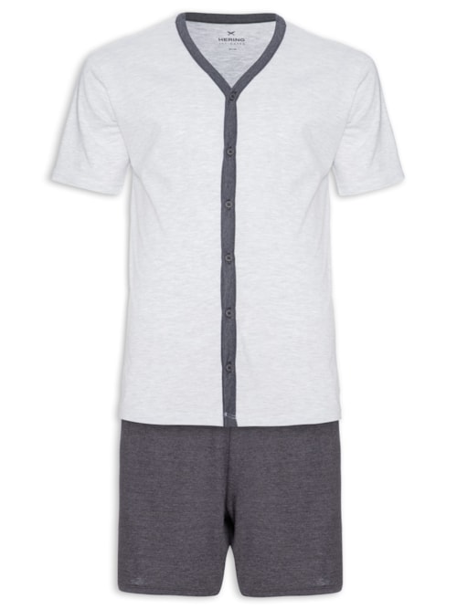 Pijama Masculino Manga Curta – Cinza