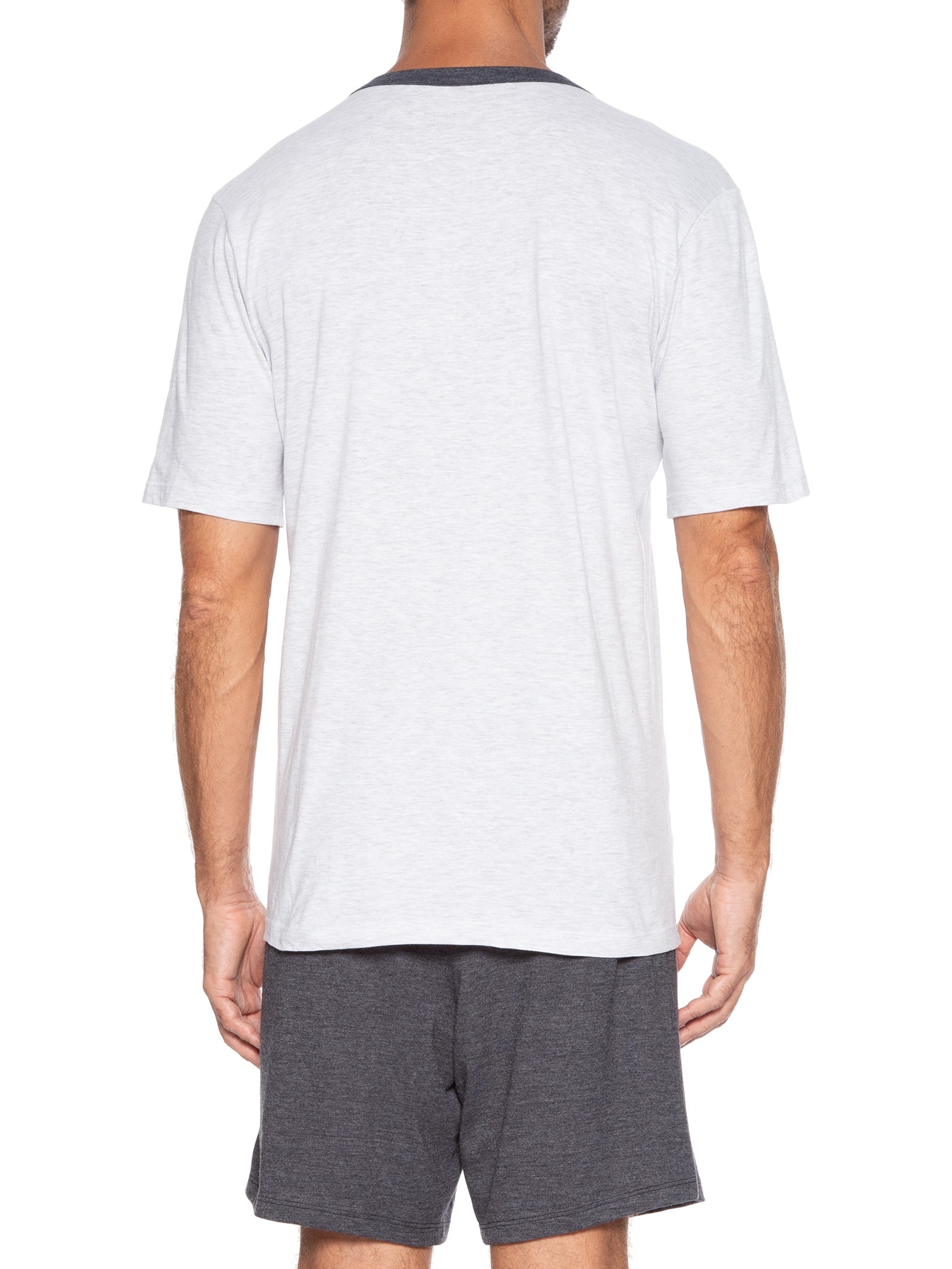 Pijama Masculino Manga Curta Cinza Hering Intimates