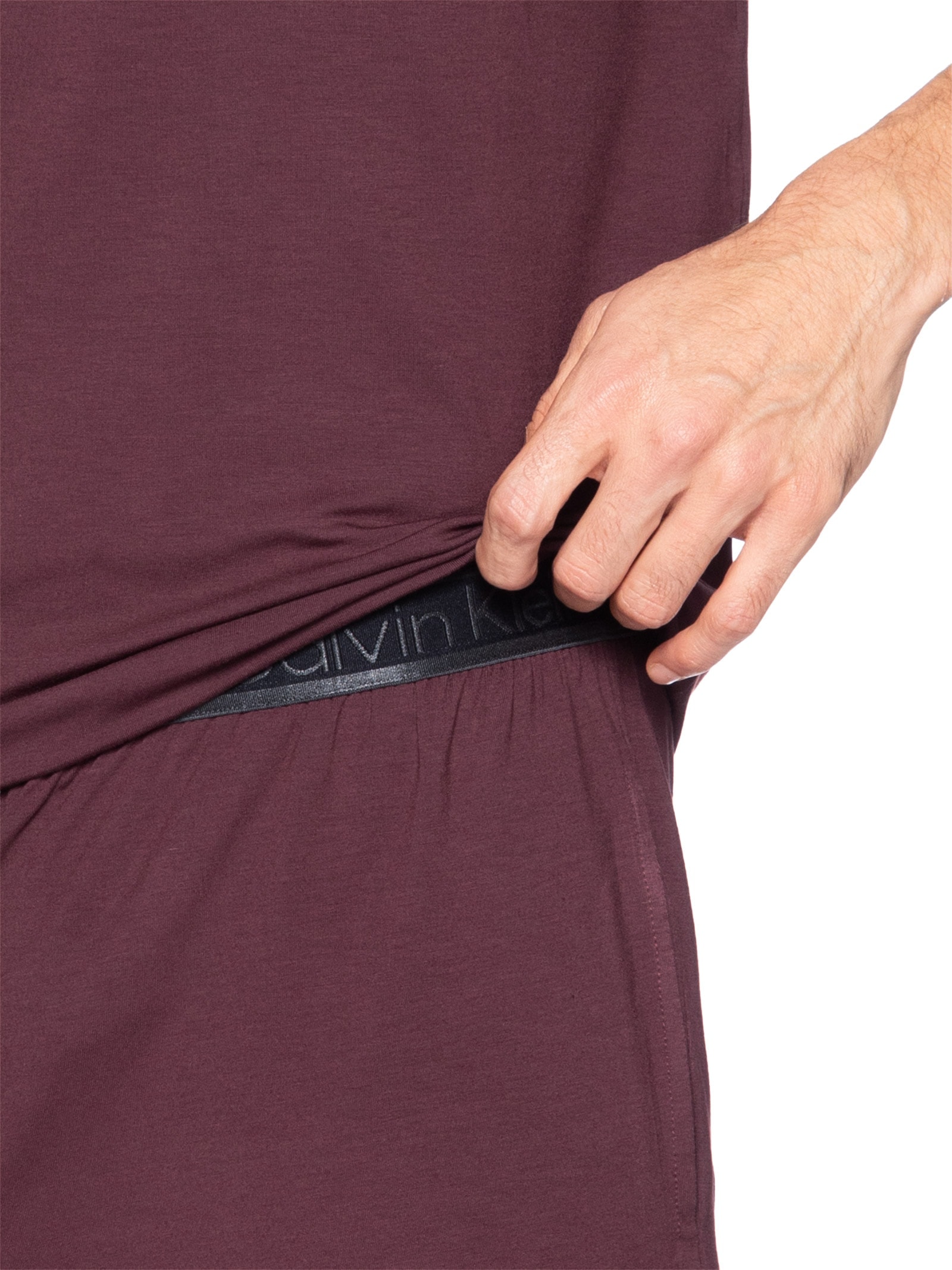 Pijama Masculino Manga Curta Com Bermuda Bolso CK Modal – Vermelho Calvin Klein Underwear