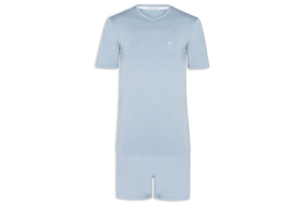 Pijama Masculino Manga Curta Modal - Azul