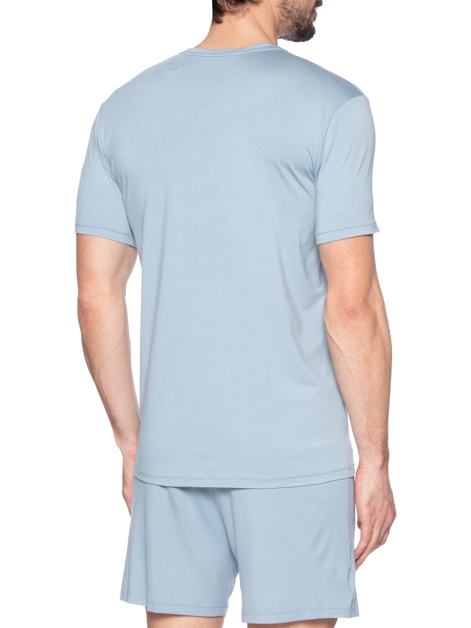 Pijama Masculino Manga Curta Modal Azul Calvin Klein Underwear