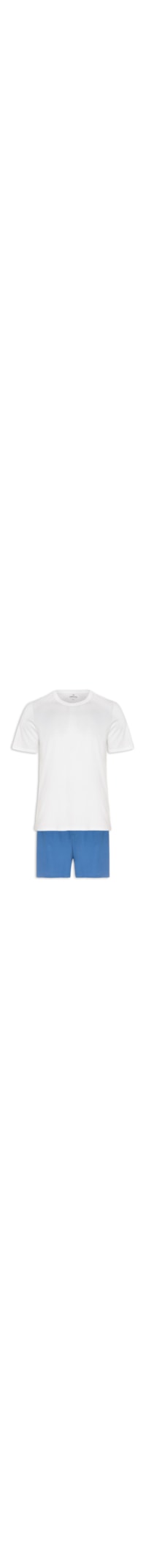 Pijama Masculino Manga Curta - Off White