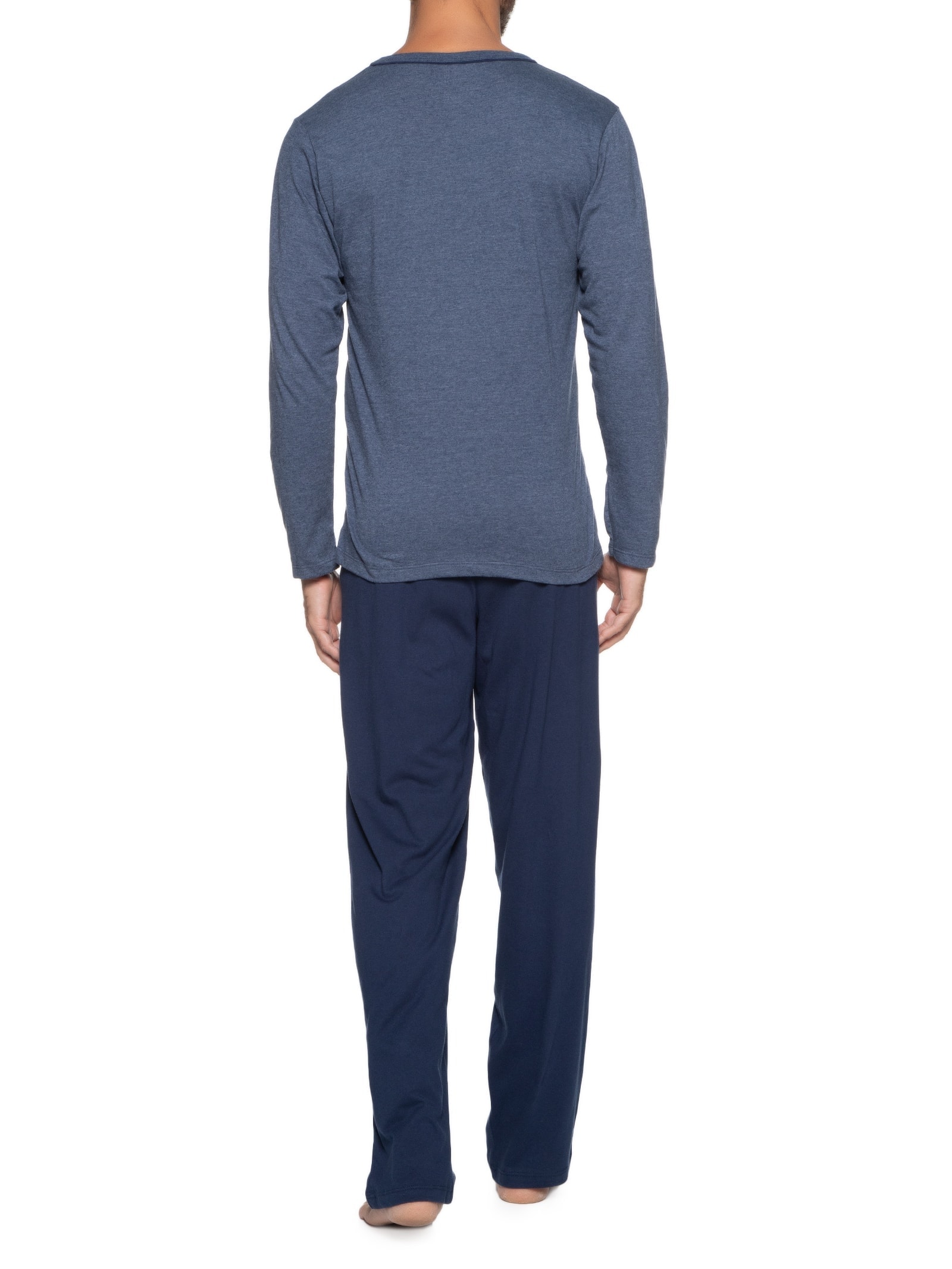 Pijama Masculino Manga Longa Azul Hering Intimates