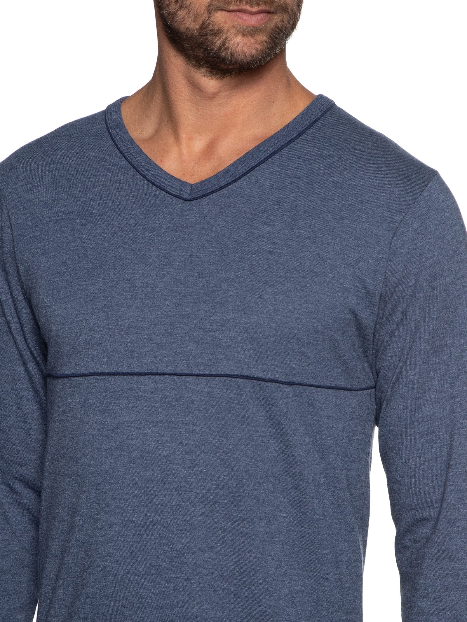 Pijama Masculino Manga Longa Azul Hering Intimates