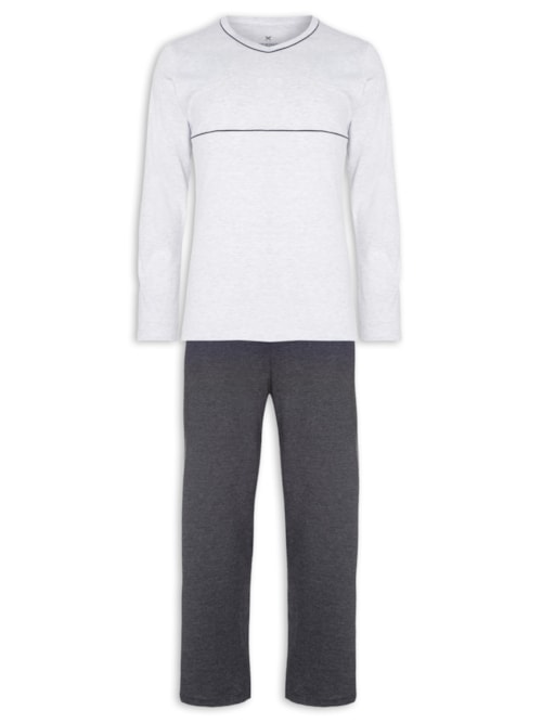 Pijama Masculino Manga Longa – Cinza