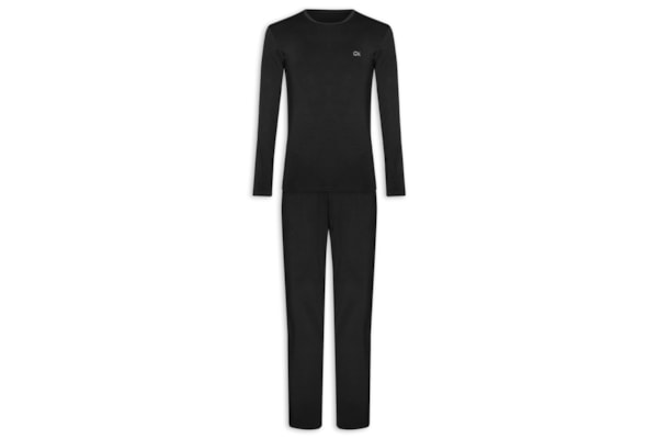 Pijama Masculino Manga Longa Com Calça CK Modal - Preto