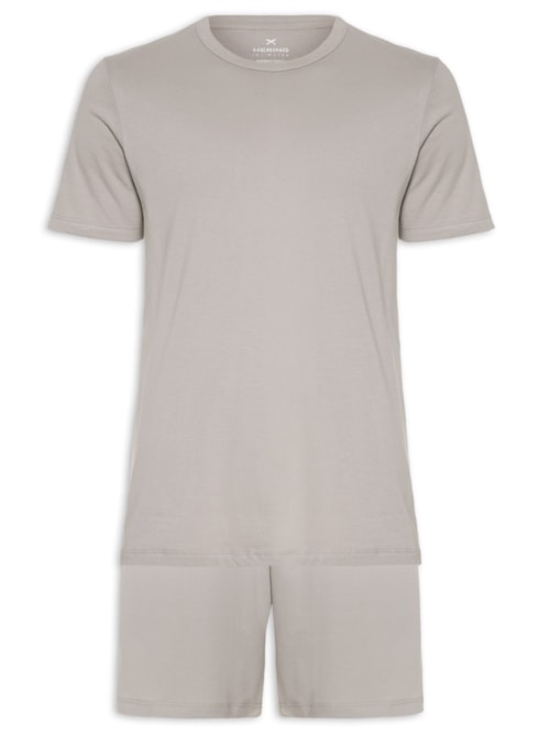 Pijama Masculino Mangas Curtas – Cinza