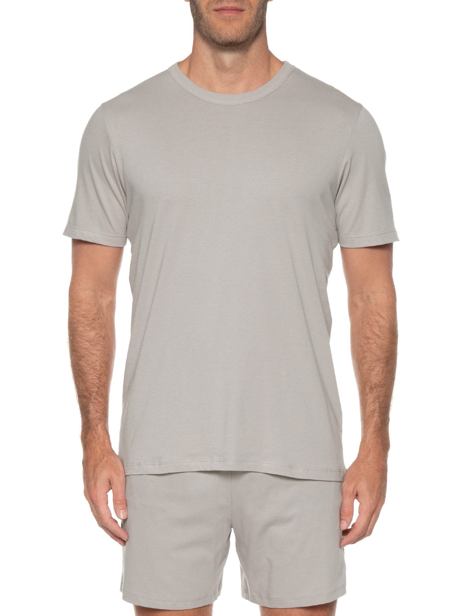 Pijama Masculino Mangas Curtas Cinza Hering Intimates