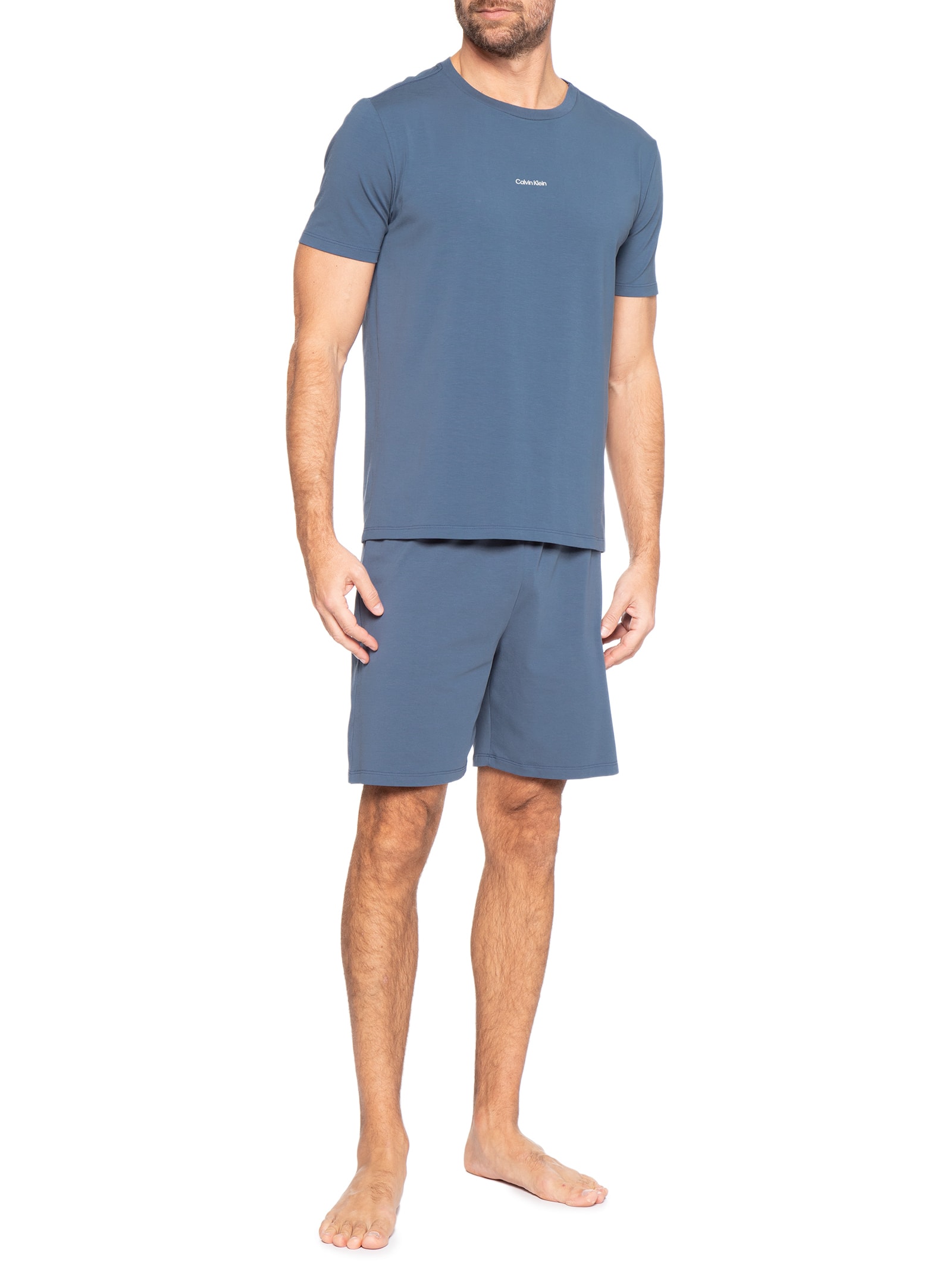 Pijama Masculino Pima Cotton Azul Calvin Klein Underwear
