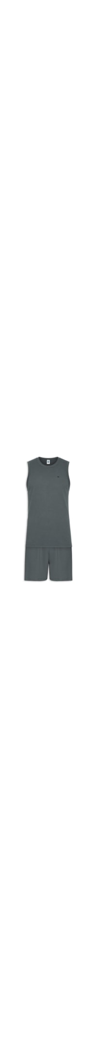 Pijama Masculino Regata Em Algodão - Cinza