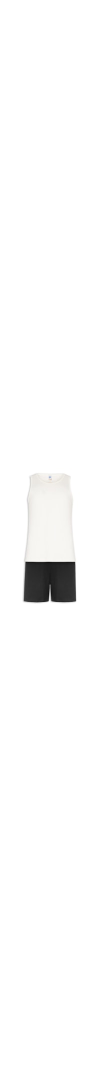 Pijama Masculino Regata Ribana Em Algodão - Preto