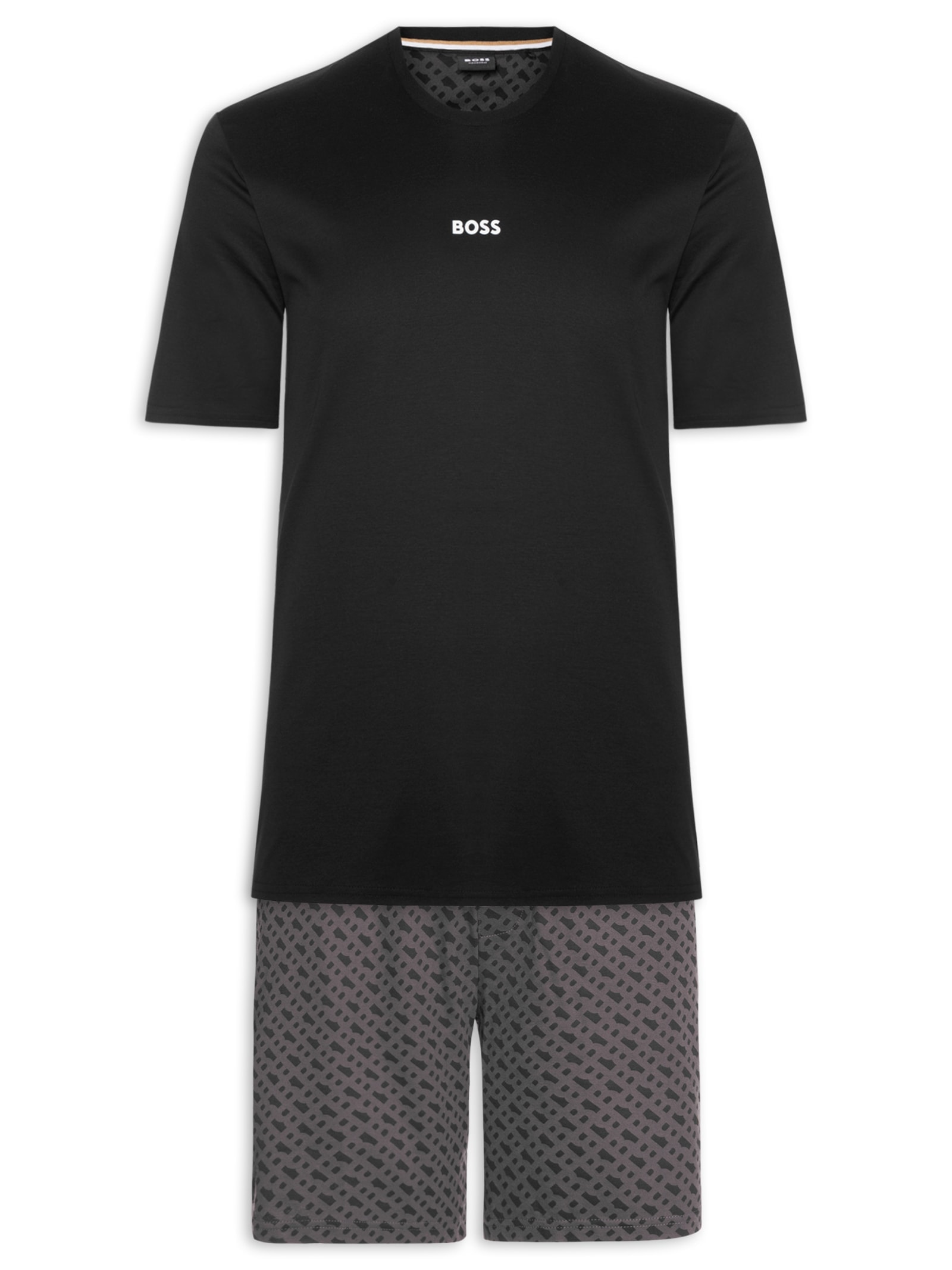 Pijama Masculino Relax Short Set Preto Boss