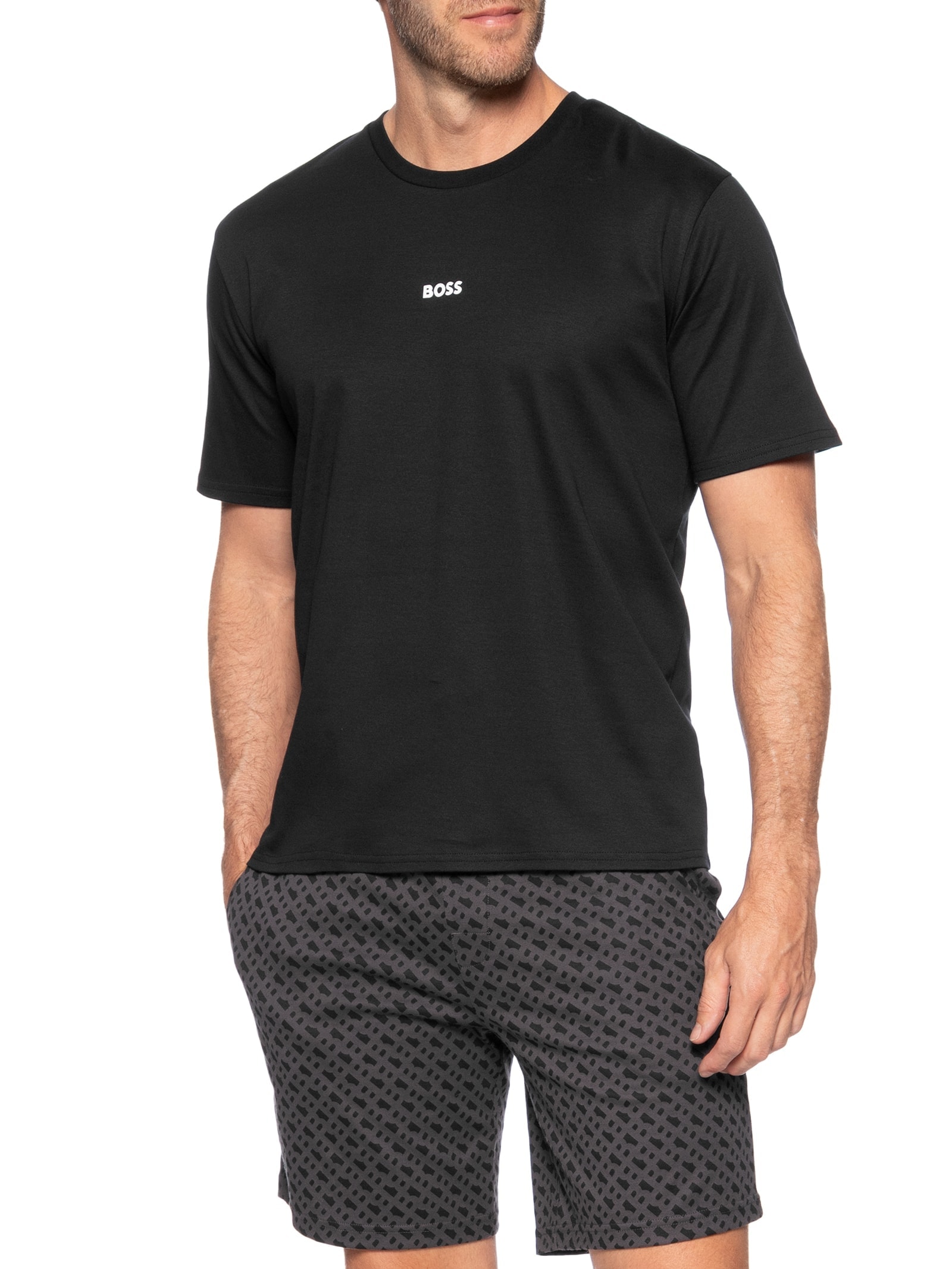 Pijama Masculino Relax Short Set Preto Boss